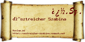 Ösztreicher Szabina névjegykártya
